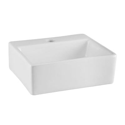 Nuie Vessel Square Basin Without Overflow 335 x 295mm - White