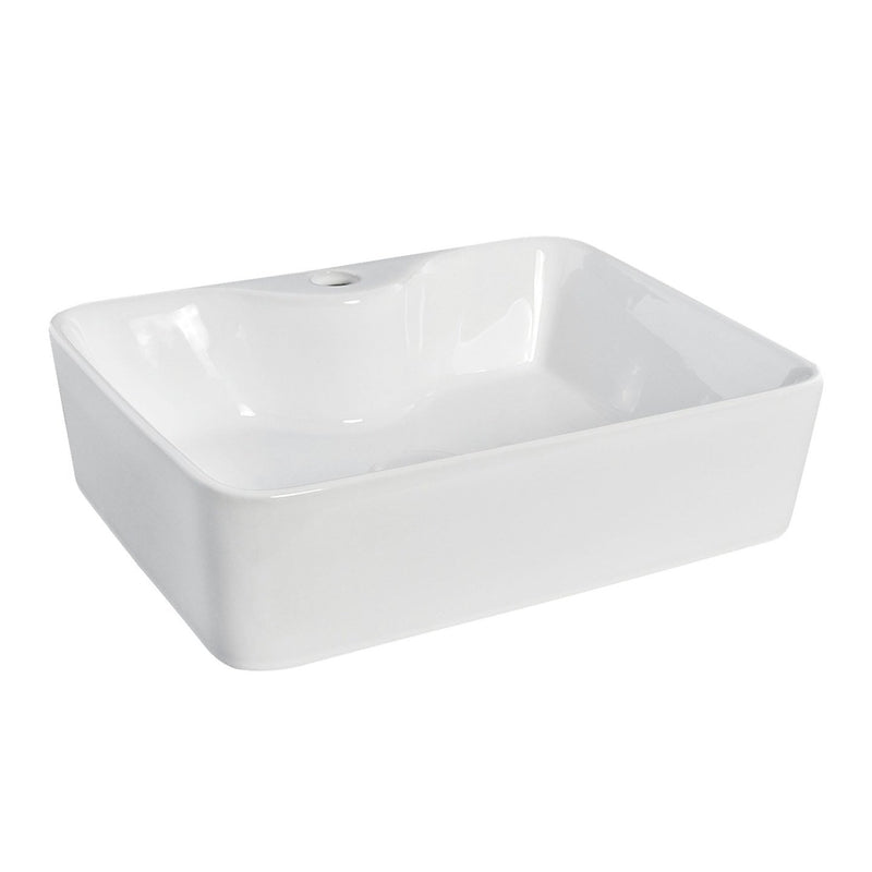Hudson Reed Rectangular Counter Top Vessel Basin With 1 Tap Hole - 485 x 374mm