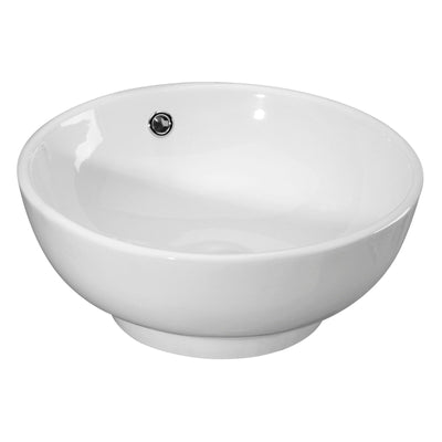 Nuie Vessel Round Basin With Overflow 410 x 410mm - White