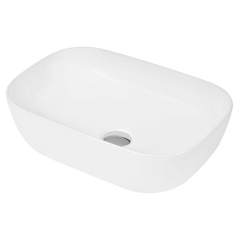 Nuie Vessel Rectangular Basin Without Overflow 455 x 325mm - White