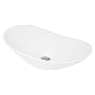 Nuie Vessel Oval Basin Without Overflow 615 x 360mm - White