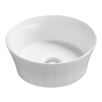 Nuie Vessel Round Basin Without Overflow 360 x 360mm - White