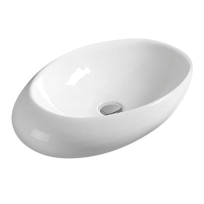 Nuie Vessel Oval Basin Without Overflow 490 x 310mm - White