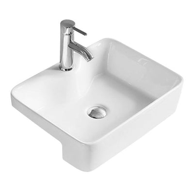 Nuie Semi Recess Basin No Overflow 480 x 370mm - White