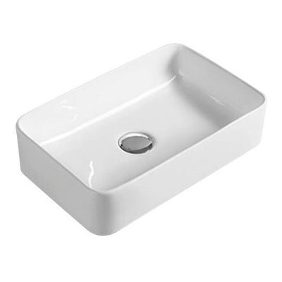 Nuie Vessel Rectangular Basin Without Overflow 365 x 235mm - White