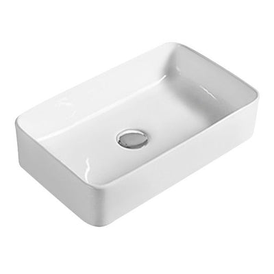 Nuie Vessel Rectangular Basin Without Overflow 465 x 235mm - White