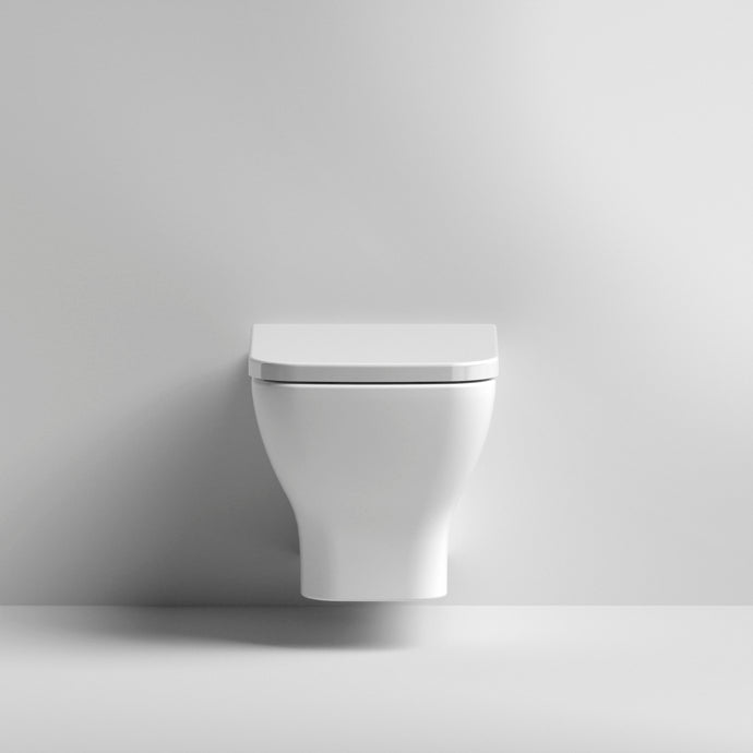 Nuie Ava Rimless Wall HungToilet & Soft Close Seat - 486mm Projection