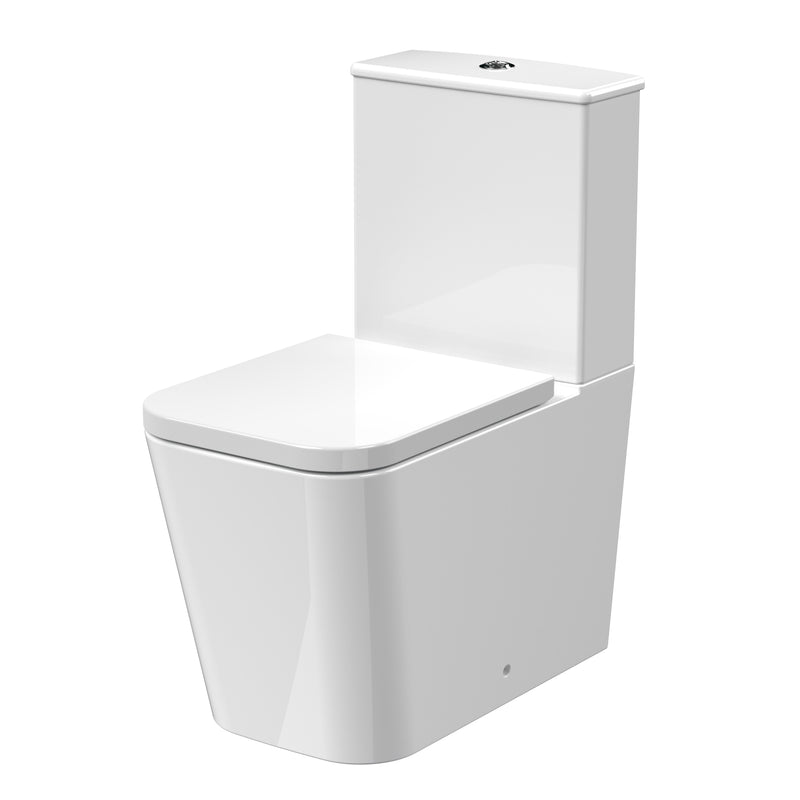 Nuie Ava Flush To Wall Close Coupled Toilet & Soft Close Seat - 623mm Projection