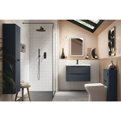 Nuie Lunar 600 x 445mm Wall Hung Vanity Unit With 2 Drawers & Basin