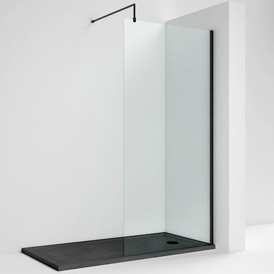 Vista Black 8mm Wetroom Shower Screen