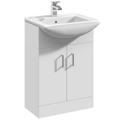 Howden 1015mm Furniture Pack With Basin, Back To Wall Toilet & Cistern - Gloss White