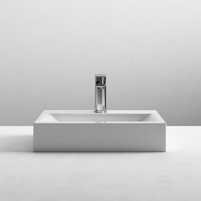 Cape Rectangular 460mm Countertop Basin With Tap Hole
