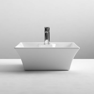 Moby Rectangular 480mm Countertop Basin With Tap Hole