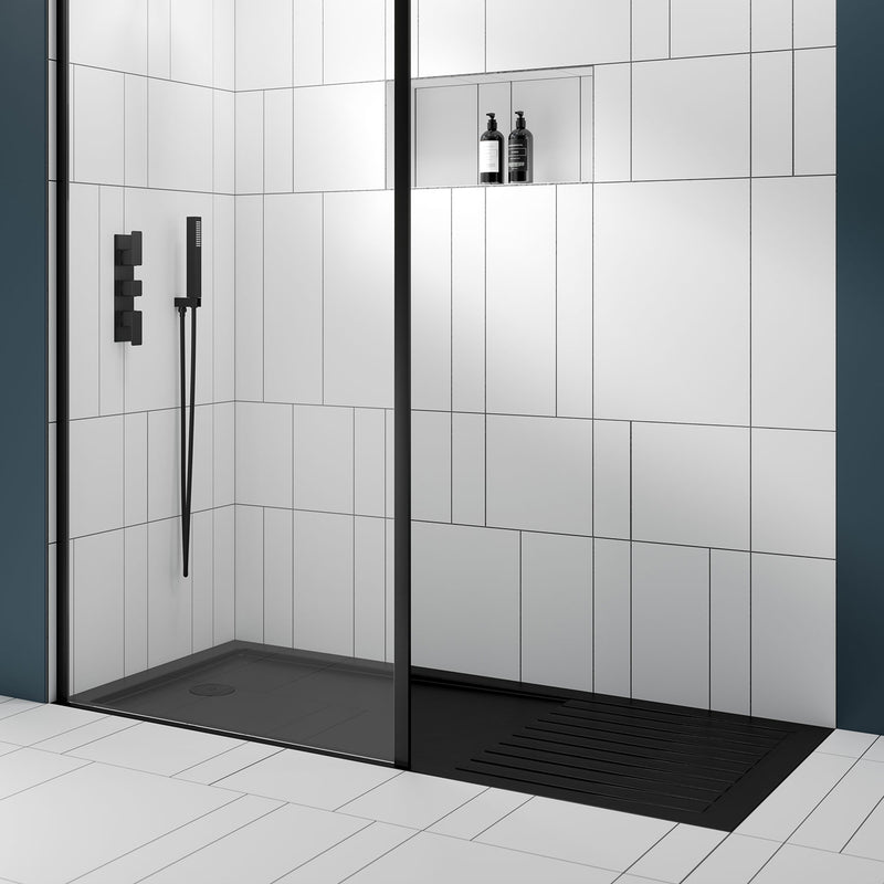 Nuie Slate Grey Rectangular Walk In Shower Tray