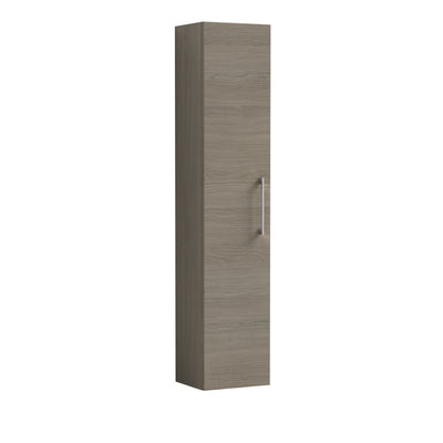Nuie Arno 300 x 253mm Wall Hung Tall Unit With 1 Door - Solace Oak Woodgrain
