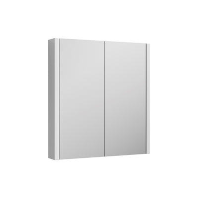 Nuie Eden 617 x 650 x 100mm Mirror Cabinet With 2 Doors - White Satin