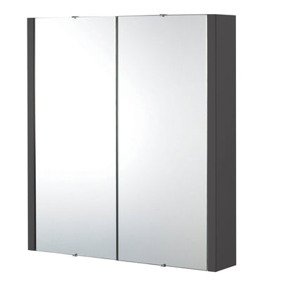 Marina 600mm Mirror Cabinet - Gloss Grey