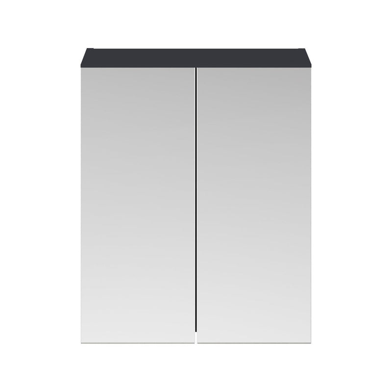 Nuie Parade 600 x 715 x 180mm Mirror Cabinet With 2 Doors - Anthracite Satin