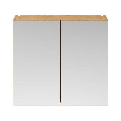 Hudson Reed Fusion 800mm Mirror Unit With 2 Doors - Natural Oak