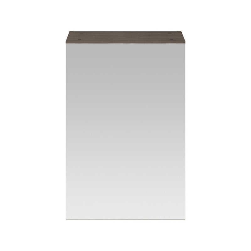 Hudson Reed Fusion 450mm Mirror Unit With 1 Door - Brown Grey Avola