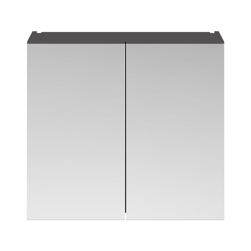 Hudson Reed Fusion 800mm Mirror Unit With 2 Doors - Grey Gloss