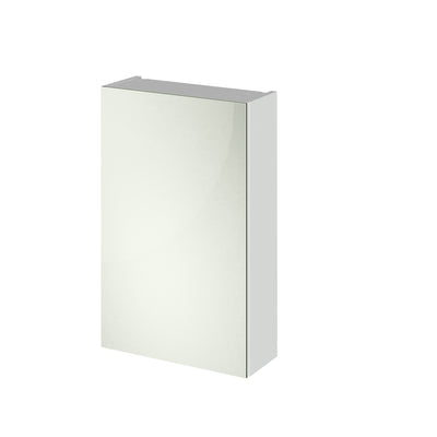 Hudson Reed Fusion 450mm Mirror Unit With 1 Door - Grey Mist Gloss
