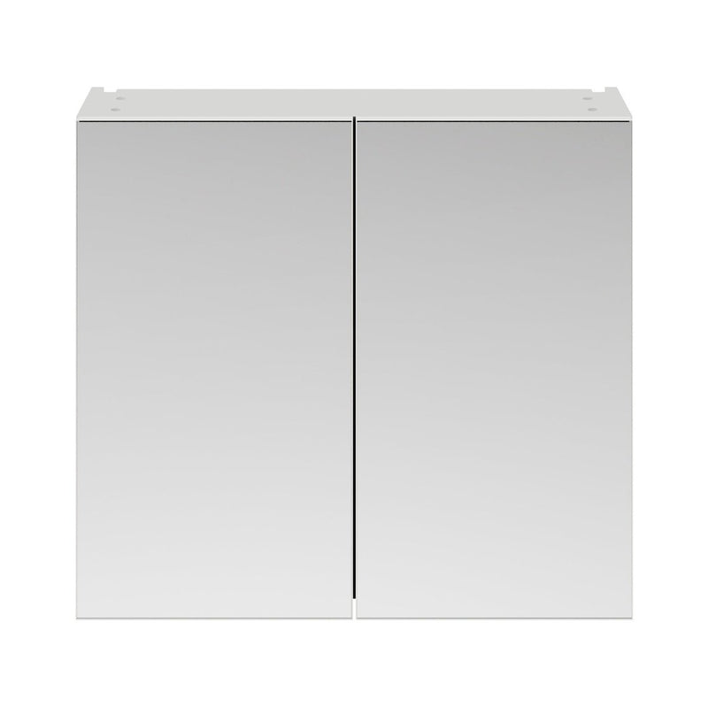 Hudson Reed Fusion 800mm Mirror Unit With 2 Doors - Grey Mist Gloss