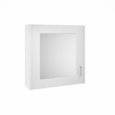 Abbey Bay Marlborough 600mm Mirror Cabinet - White Ash