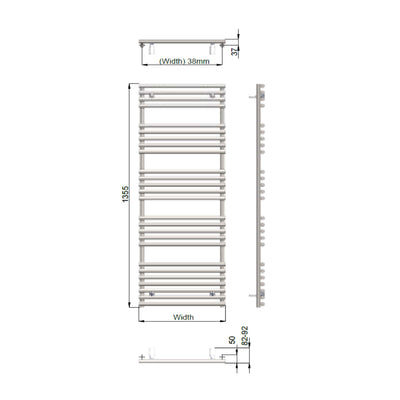 Lana Gold Look Heated Towel Radiator