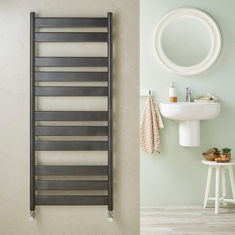 Moby Anthracite Heated Towel Radiator