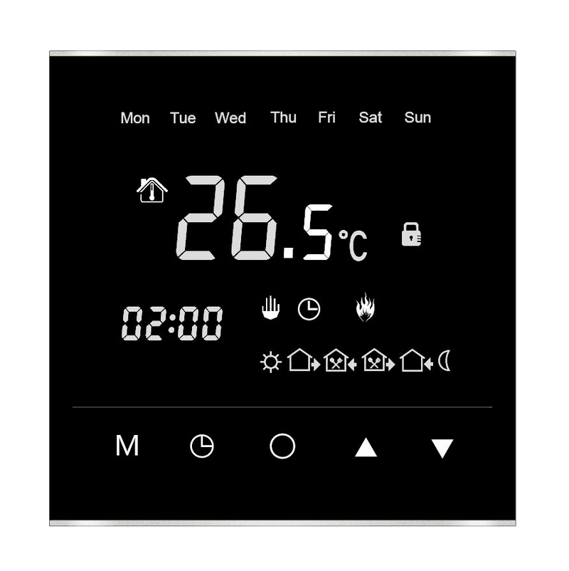 Black Underfloor Heating Thermostat Control