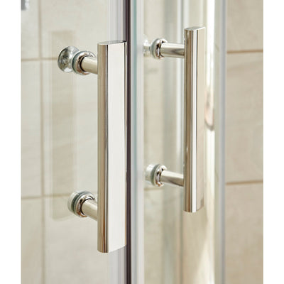 Porto 6mm 2 Door D Shape Shower Enclosure 1050 x 925mm