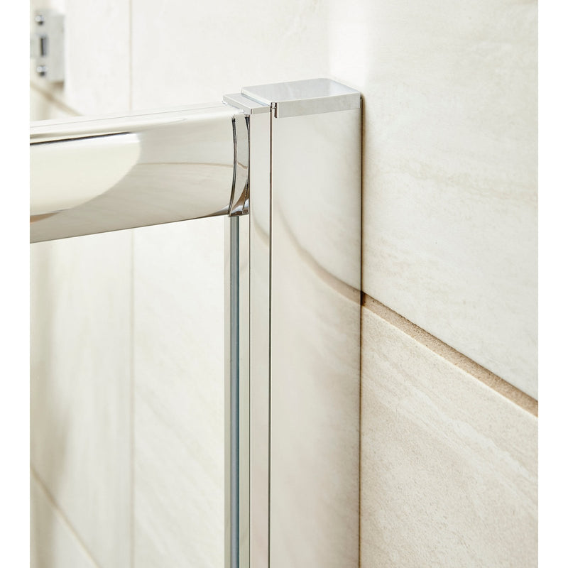 Nuie Pacific 6mm Chrome Pivot Shower Enclosure With Side Panel