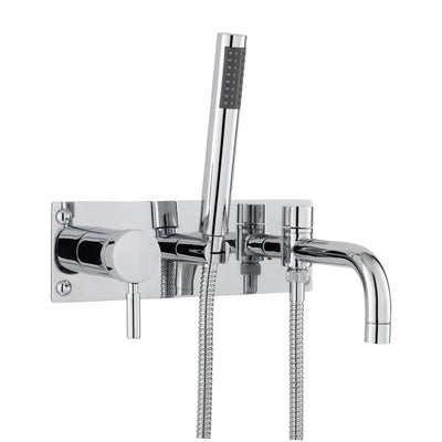 Hudson Reed Tec Lever Wall Mounted Bath Shower Mixer - Chrome