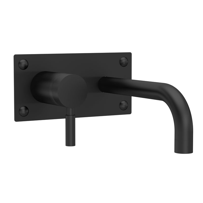 Hudson Reed Tec Lever Wall Mounted Basin Or Bath Filler - Matt Black