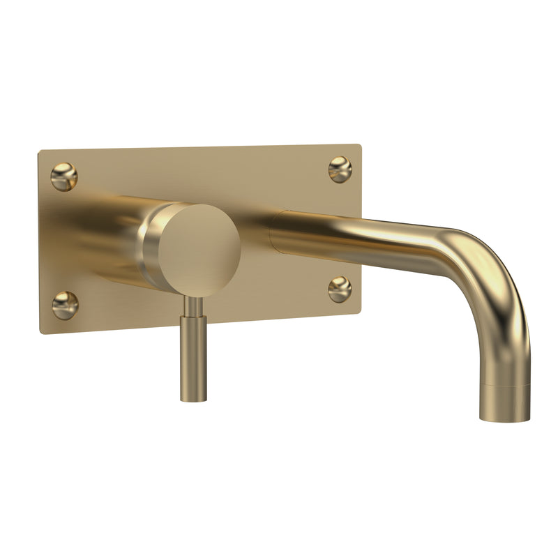 Hudson Reed Tec Lever Wall Mounted Basin Or Bath Filler - Brushed Brass