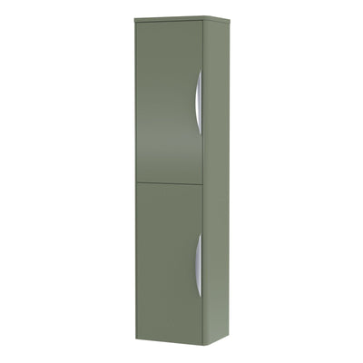 Nuie Parade 1400 x 350 x 250mm Wall Hung Tall Unit - Green Satin