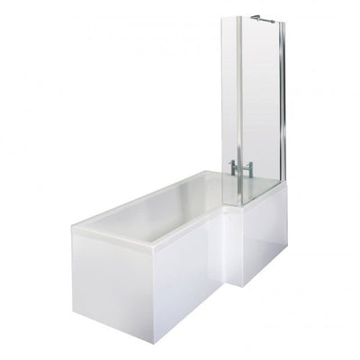 Cape L Shape Shower Bath With Screen & Front Panel 1700 x 850mm