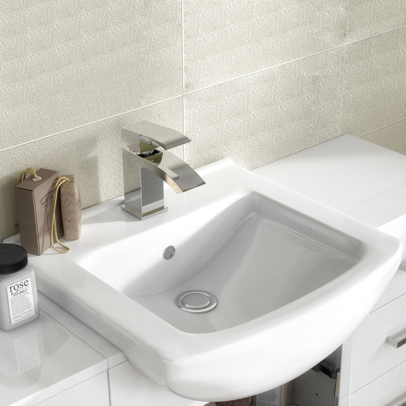 Howden 1015mm Furniture Pack With Basin, Back To Wall Toilet & Cistern - Gloss White
