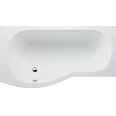 Britton Bathrooms Cleargreen EcoRound Shower Bath With Panel & Screen 1500 x 900mm
