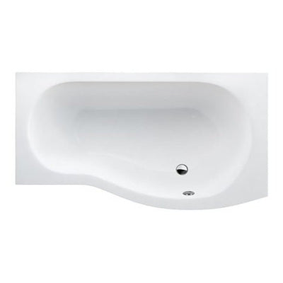 Britton Bathrooms Cleargreen EcoRound Shower Bath With Panel & Screen 1500 x 900mm