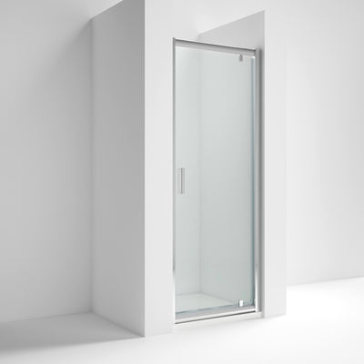 Nuie Rene 6mm Satin Chrome Pivot Shower Door