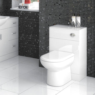 Nuie Mayford 500 x 330mm WC Unit (Without Cistern) - Gloss White