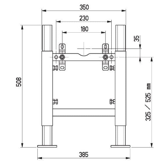 Standard Wall Hung WC Frame (No Cistern)