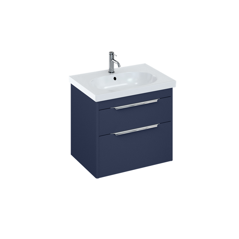Britton Bathrooms Shoreditch 650mm Double Drawer Vanity Unit With Origin Round Basin