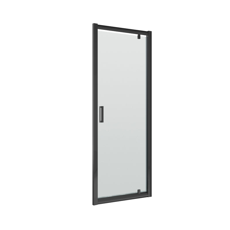 Nuie Rene 6mm Black Pivot Shower Enclosure With Side Panel
