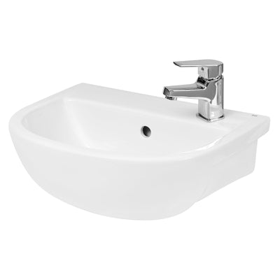 Nuie Semi Recess Basin With Overflow 400 x 325mm - White