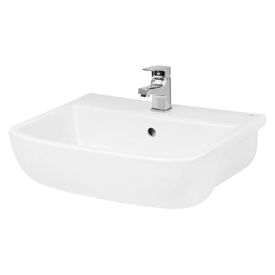 Nuie Semi Recess Basin With Overflow 520 x 425mm - White
