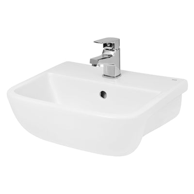 Nuie Semi Recess Basin With Overflow 420 x 345mm - White
