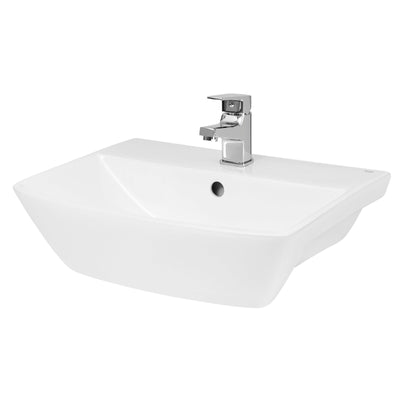 Nuie Semi Recess Basin With Overflow 500 x 380mm - White